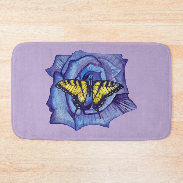 Item preview, Watercolor blue rose and butterfly designed and sold by susserain.