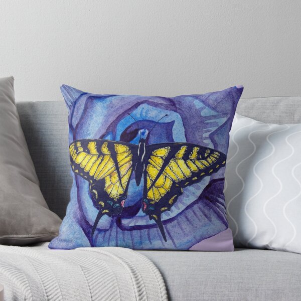 Item preview, Watercolor blue rose and butterfly designed and sold by susserain.