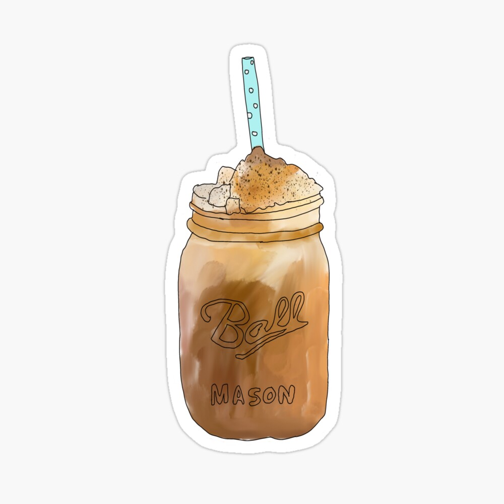 Iced Coffee and Cream in Mason Jars