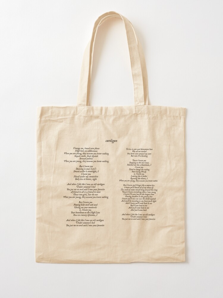 Cardigan - Taylor Swift Lyrics Folklore | Tote Bag