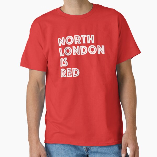 Vista previa del artículo con la obra «El norte de Londres es rojo», diseñado y vendido por Confusion101.