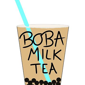 Boba milk tea with glasses Art Board Print for Sale by c4k5llc