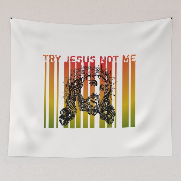 Item preview,  Try Jesus Not Me Retro designed and sold by thebearderhood.