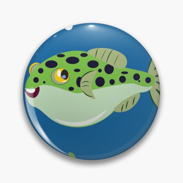 Item preview, Goofy Green Spotted Puffer designed and sold by PaintedPuffer.