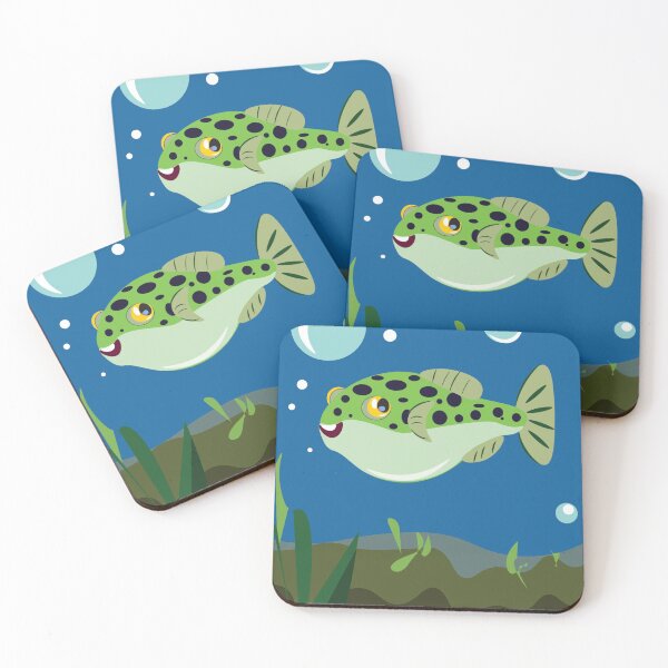 Item preview, Goofy Green Spotted Puffer designed and sold by PaintedPuffer.