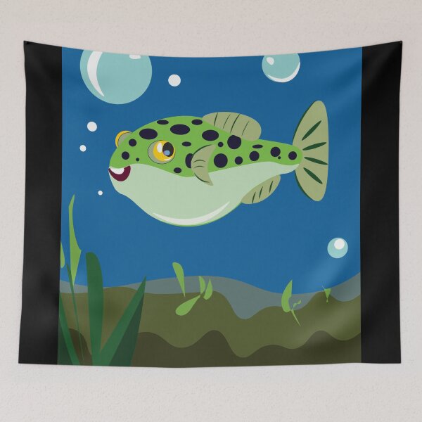 Item preview, Goofy Green Spotted Puffer designed and sold by PaintedPuffer.