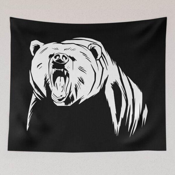 Item preview, Angry Grizzly Bear Roaring Silhouette designed and sold by CoolSilhouettes.