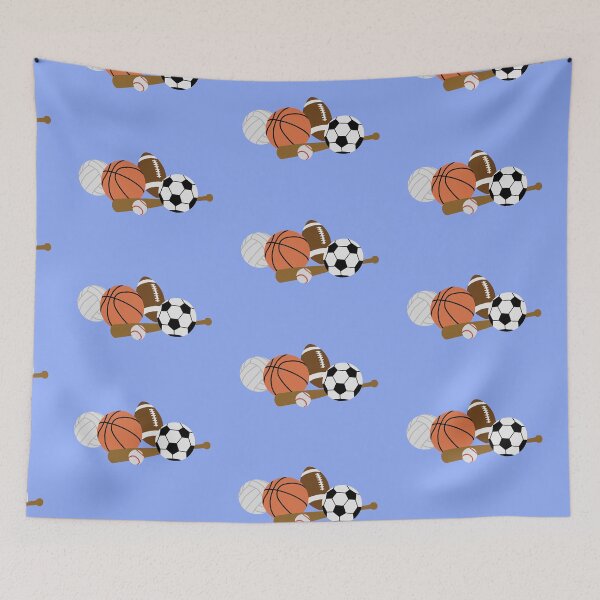 Item preview, sports balls in a pile designed and sold by Ella's  Doodles And Designs.