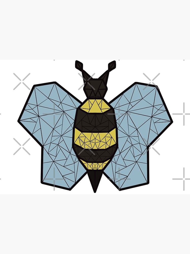 "Geometric bee" Poster for Sale by apisflorea Redbubble
