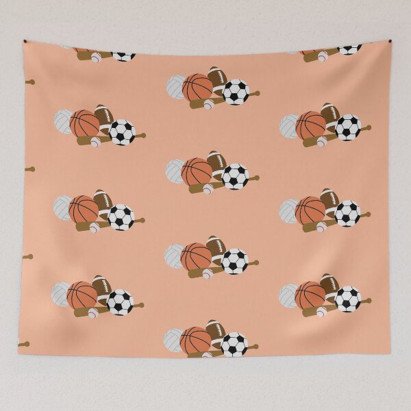 Item preview, sports balls in a pile designed and sold by Ella's  Doodles And Designs.