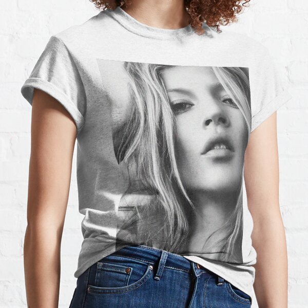 Kate, British Top Model digitally enhanced photo with halftone pattern effect Classic T-Shirt