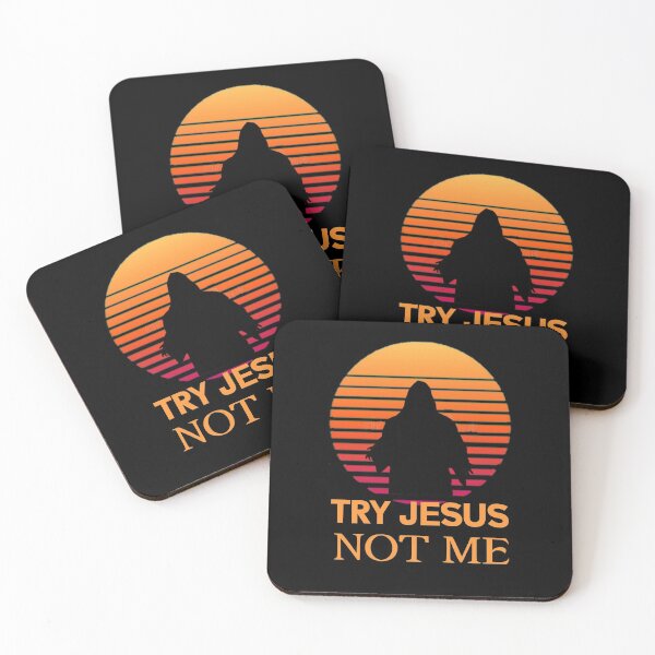 Item preview, Try Jesus Not Me Retro Sun designed and sold by thebearderhood.