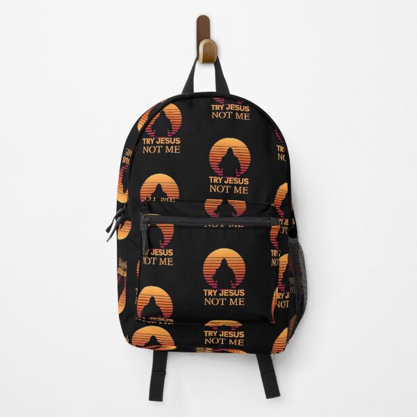 Item preview, Try Jesus Not Me Retro Sun designed and sold by thebearderhood.