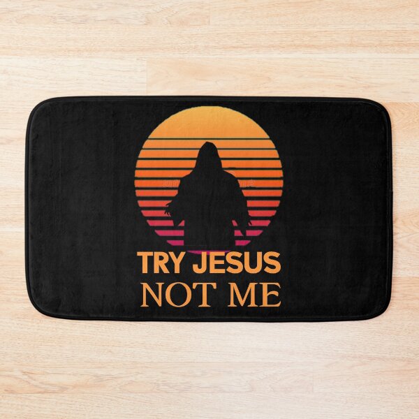 Item preview, Try Jesus Not Me Retro Sun designed and sold by thebearderhood.