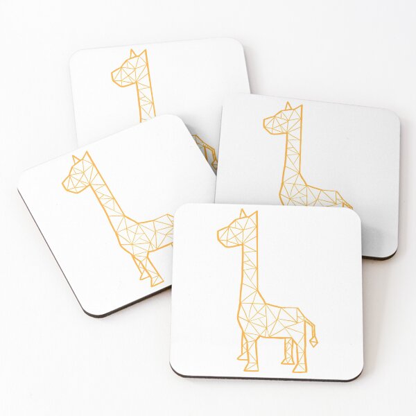 Item preview, yellow Geometric giraffe designed and sold by apis-florea.