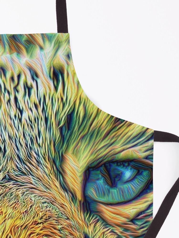 Alternate view of #DeepDreamed Cat Apron