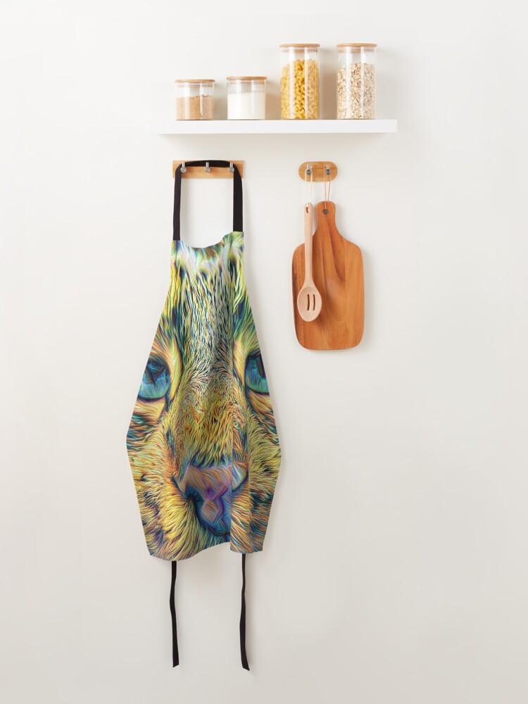 Alternate view of #DeepDreamed Cat Apron