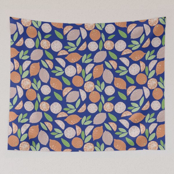 Item preview, Oranges in blue by Keyton Design designed and sold by KeytonDesign.