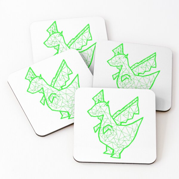 Item preview, Green Geometric dragon designed and sold by apis-florea.