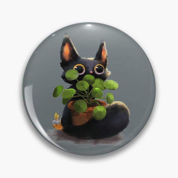 Item preview, kitten and plant designed and sold by Littlecha.