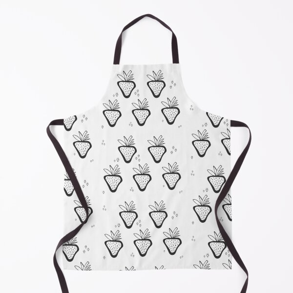 Item preview, b&w strawberry doodle pattern designed and sold by graphicgal.
