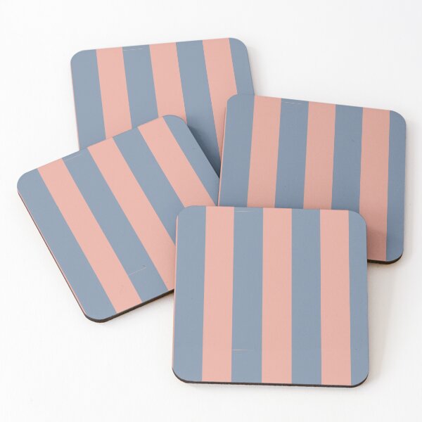 Item preview, Wide Stripes in Peach and Blue designed and sold by KeksWorkroom.