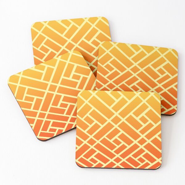 Item preview, Geometric Pattern Light Yellow Line Over Orange Yellow Red Gradation Abstraction designed and sold by Neil Feigeles.