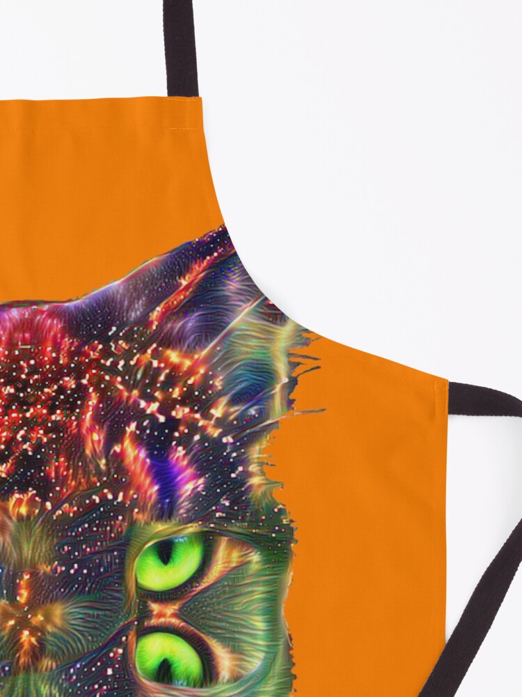 Alternate view of Artificial neural style Space galaxy mirror cat Apron