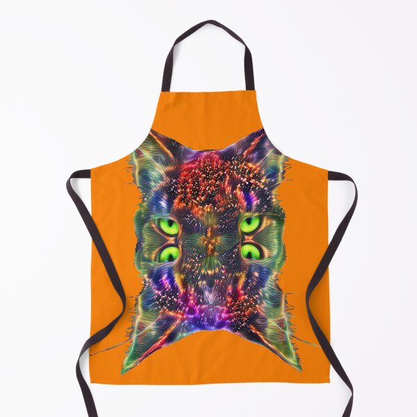 Artificial neural style Space galaxy mirror cat Apron