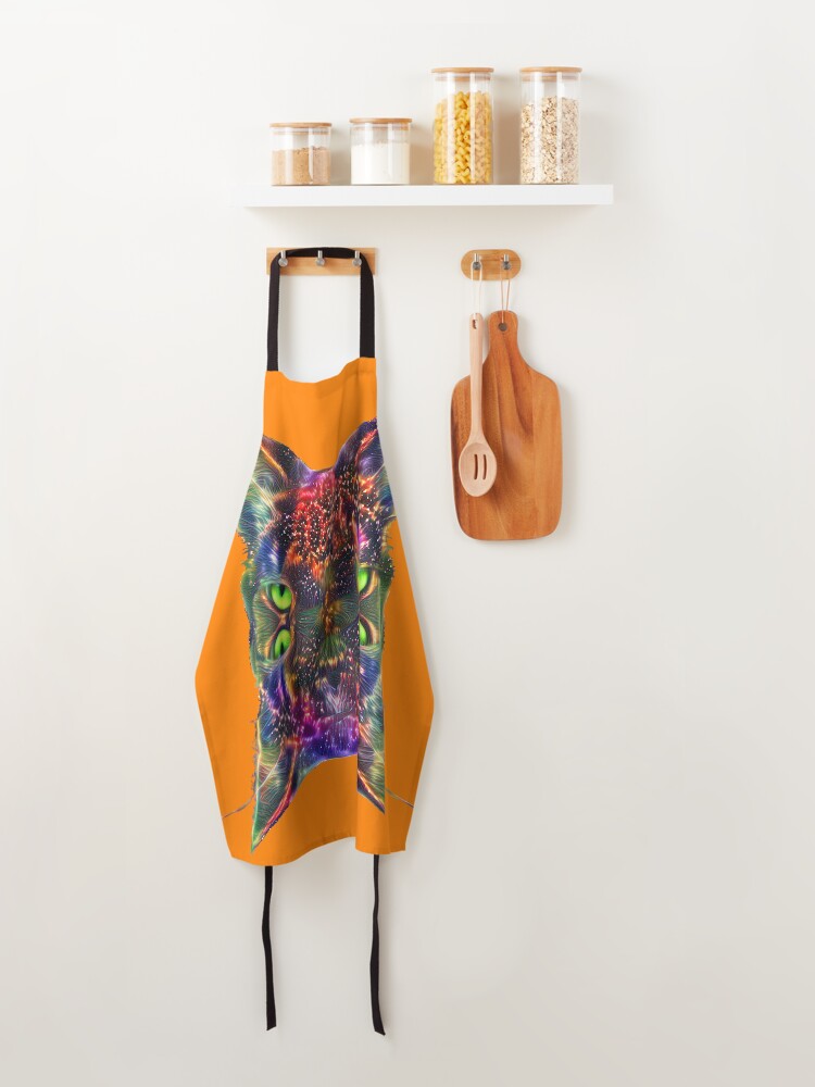 Alternate view of Artificial neural style Space galaxy mirror cat Apron