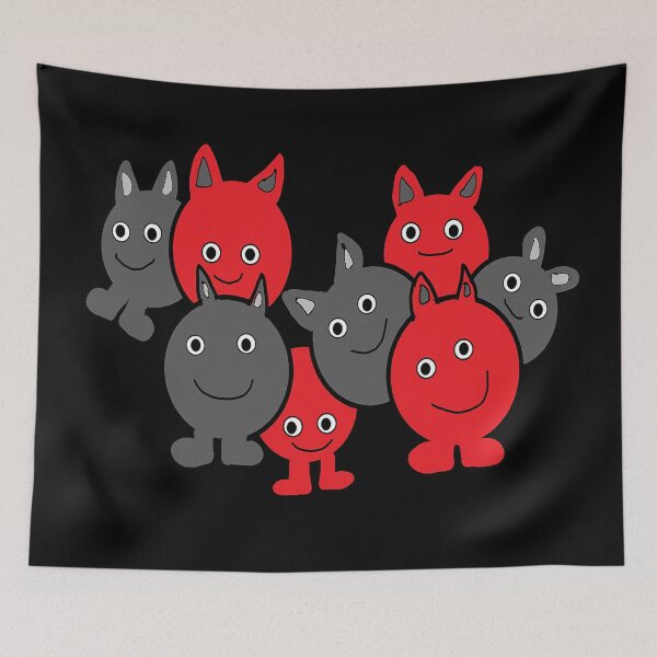 Item preview, Red and Grey Creatures designed and sold by TerriblyTina.