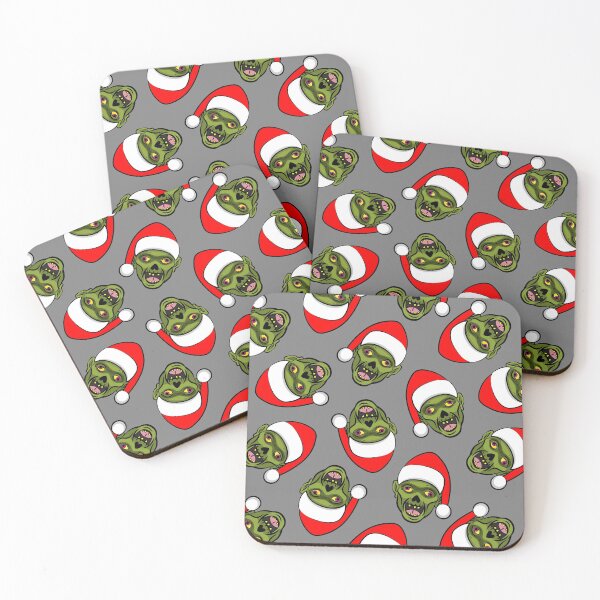 Item preview, Christmas Zombies - Green on Gray designed and sold by littlearrow.