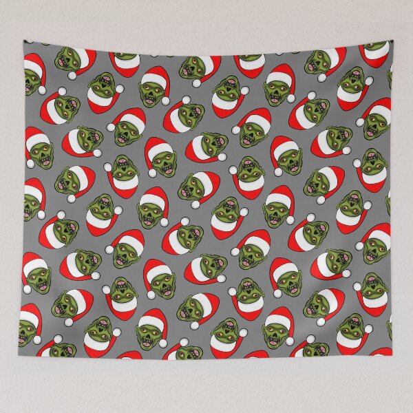 Item preview, Christmas Zombies - Green on Gray designed and sold by littlearrow.