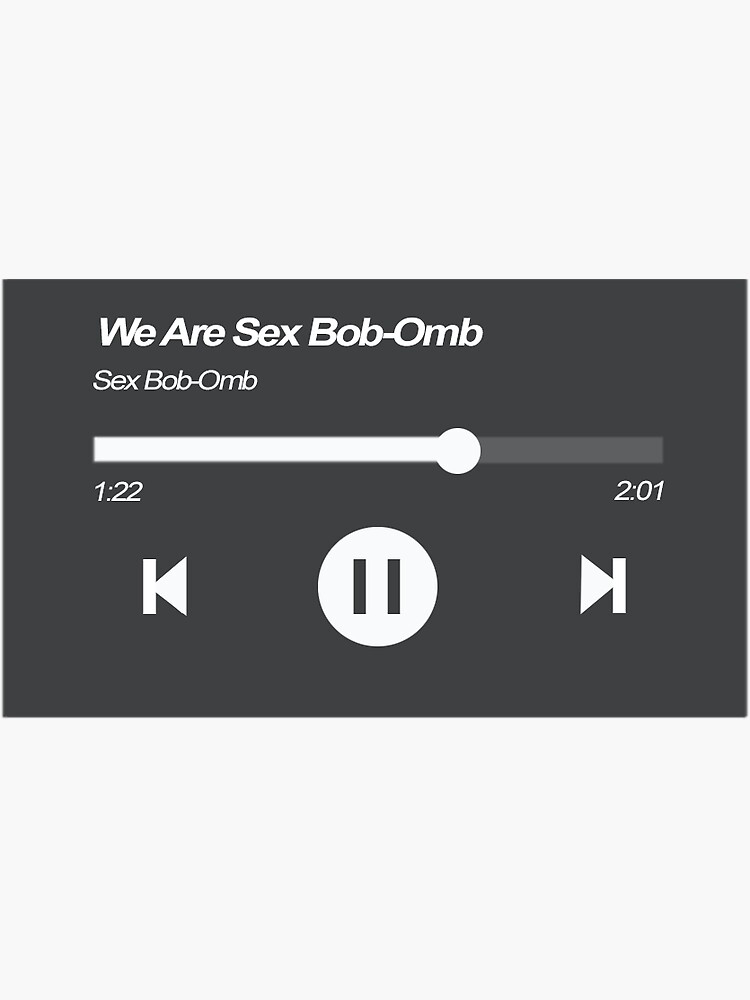 Sex Bob Omb Song Sticker For Sale By Sideshowchels Redbubble 4305