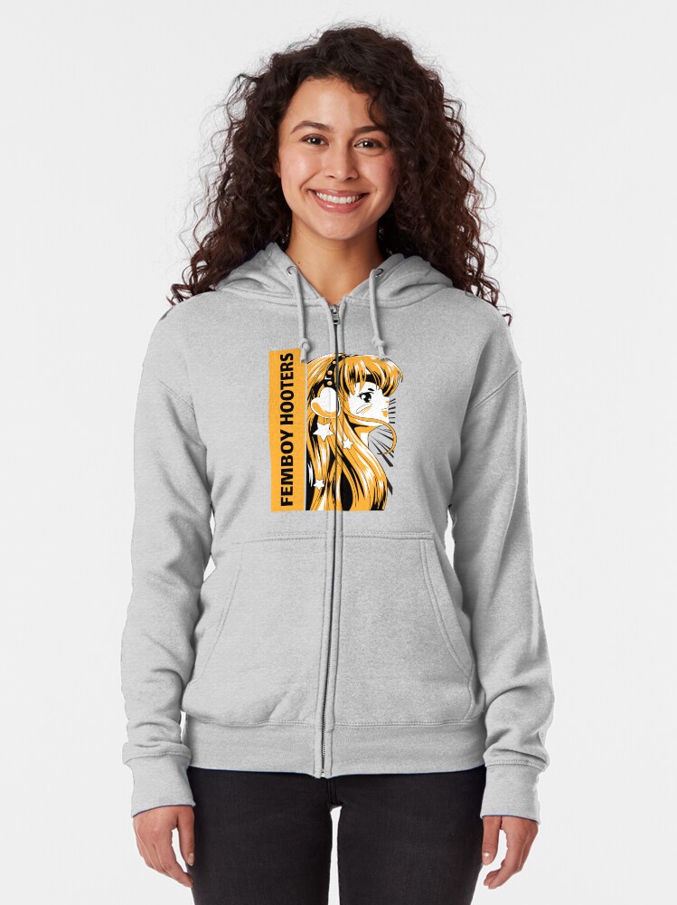 Download "Femboy Hooters!" Zipped Hoodie by b3nz1 | Redbubble