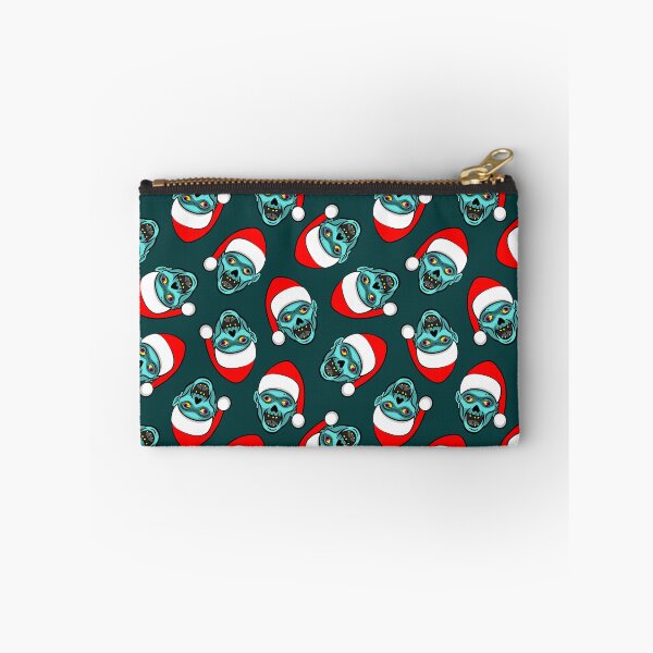 Item preview, Christmas Zombies - Teal on Dark Blue designed and sold by littlearrow.