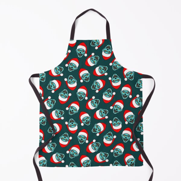 Item preview, Christmas Zombies - Teal on Dark Blue designed and sold by littlearrow.
