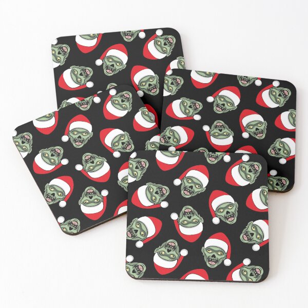 Item preview, Christmas Zombies - Green on Black designed and sold by littlearrow.