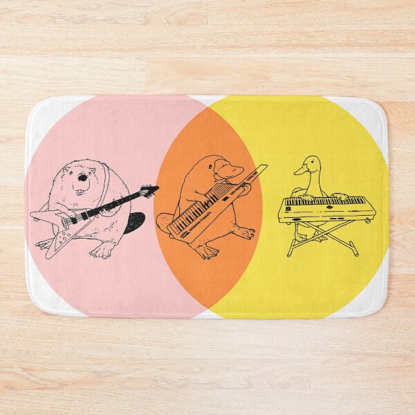 Item preview, Keytar Platypus Venn Diagram - Purple Orange Yellow designed and sold by GuyBlank.