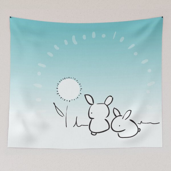 Item preview, chibi bunnies with dandelion designed and sold by bravescribbler.