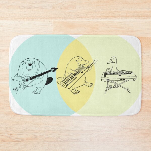 Item preview, Keytar Platypus Venn Diagram - Blue Orange Yellow designed and sold by GuyBlank.