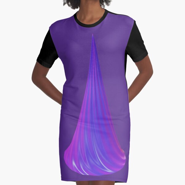 Shimmering purple-pink horn Graphic T-Shirt Dress