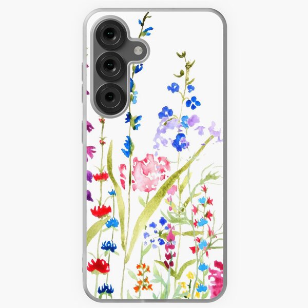 Item preview, hand painted colorful wild flower field  designed and sold by ColorandColor.