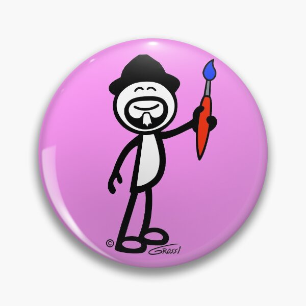 Item preview, GG Artist Stick Figure On A Pink Background  designed and sold by GDGCreations.