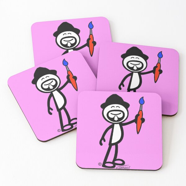 Item preview, GG Artist Stick Figure On A Pink Background  designed and sold by GDGCreations.