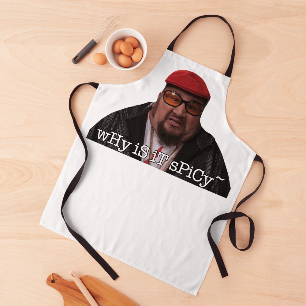 "why is it spicy tik tok meme" Apron by Kjerstiana Redbubble