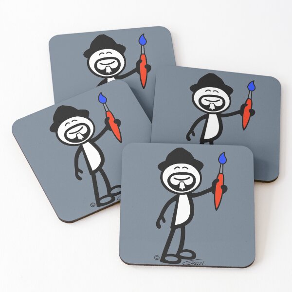 Item preview, GG Artist Stick Figure On A Grey Background  designed and sold by GDGCreations.