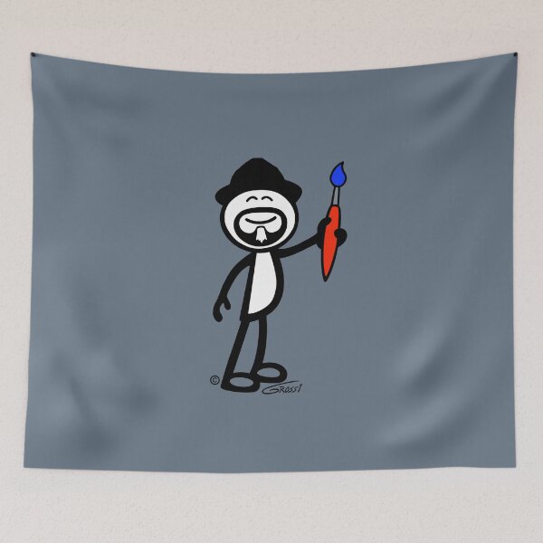 Item preview, GG Artist Stick Figure On A Grey Background  designed and sold by GDGCreations.