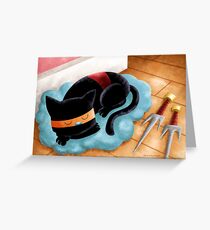 Ninja Cat Nap Greeting Card