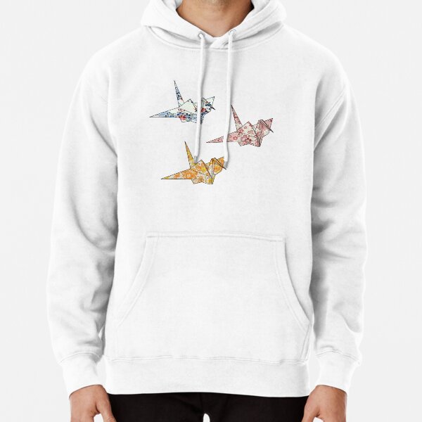 Little Origami Cranes Sticker Pack Pullover Hoodie